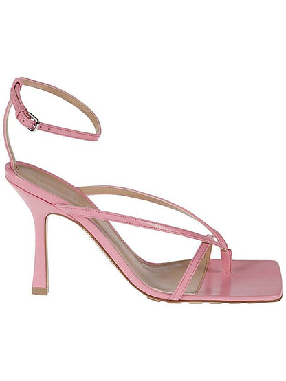 Luxury Bottega Veneta Stretch Leather Sandal Heels Pink