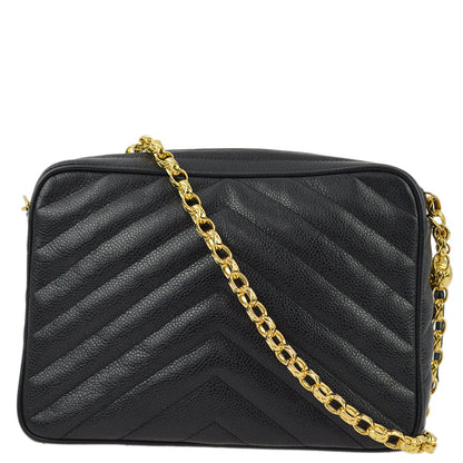 Chanel Black Caviar Skin Pocket Camera Bag