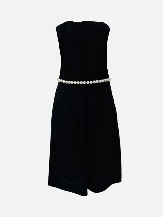 CHANEL Strapless Black Size US 4 Short Dress