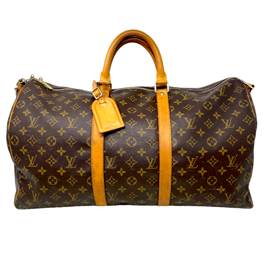 Keepall 50 Monogram Canvas Designer By Louis Vuitton  Size: Large