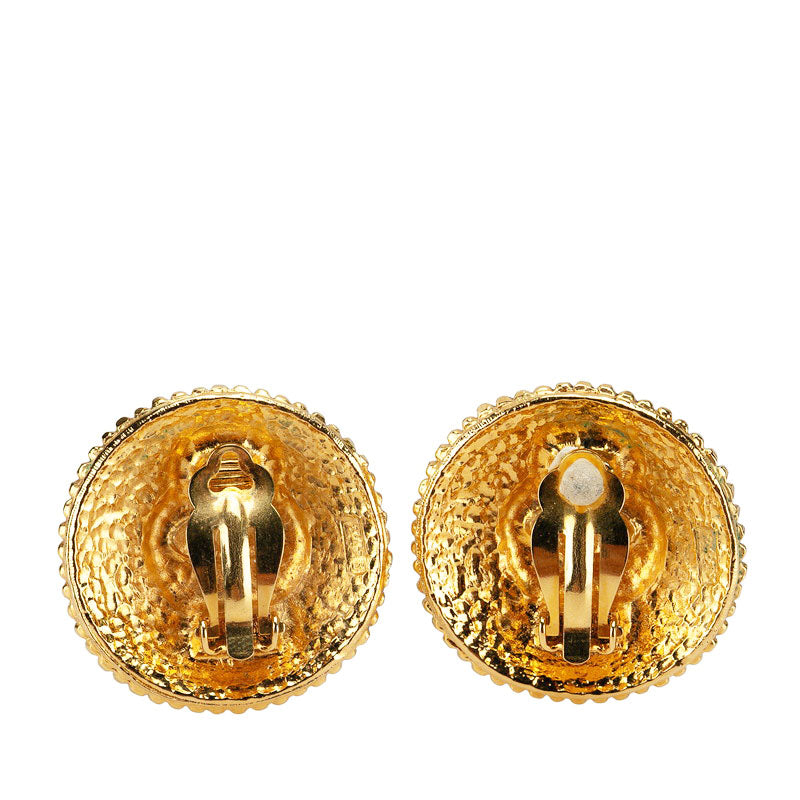 Chanel Coco Mark Round Earrings