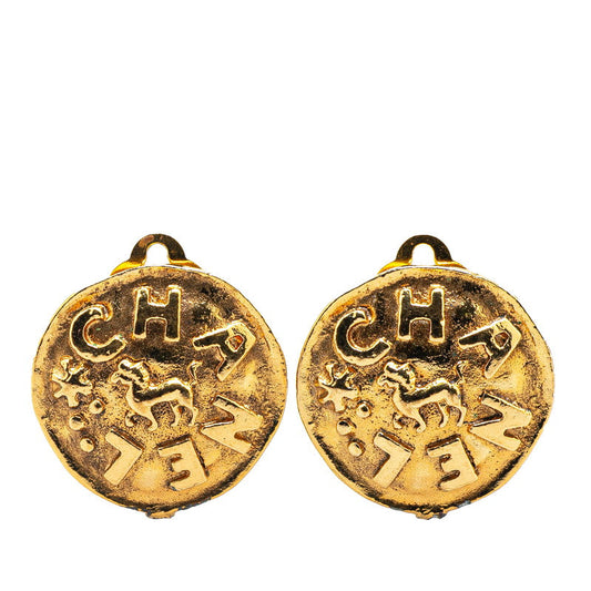 Chanel Horse Logo Earrings