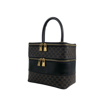 CELINE Macadam Triomphe Handbag Vanity bag Black Vintage utd2i7