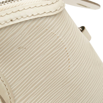 Louis Vuitton White Leather Lockit handbag bag