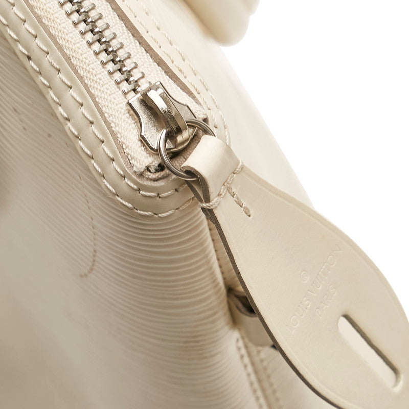 Louis Vuitton White Leather Lockit handbag bag