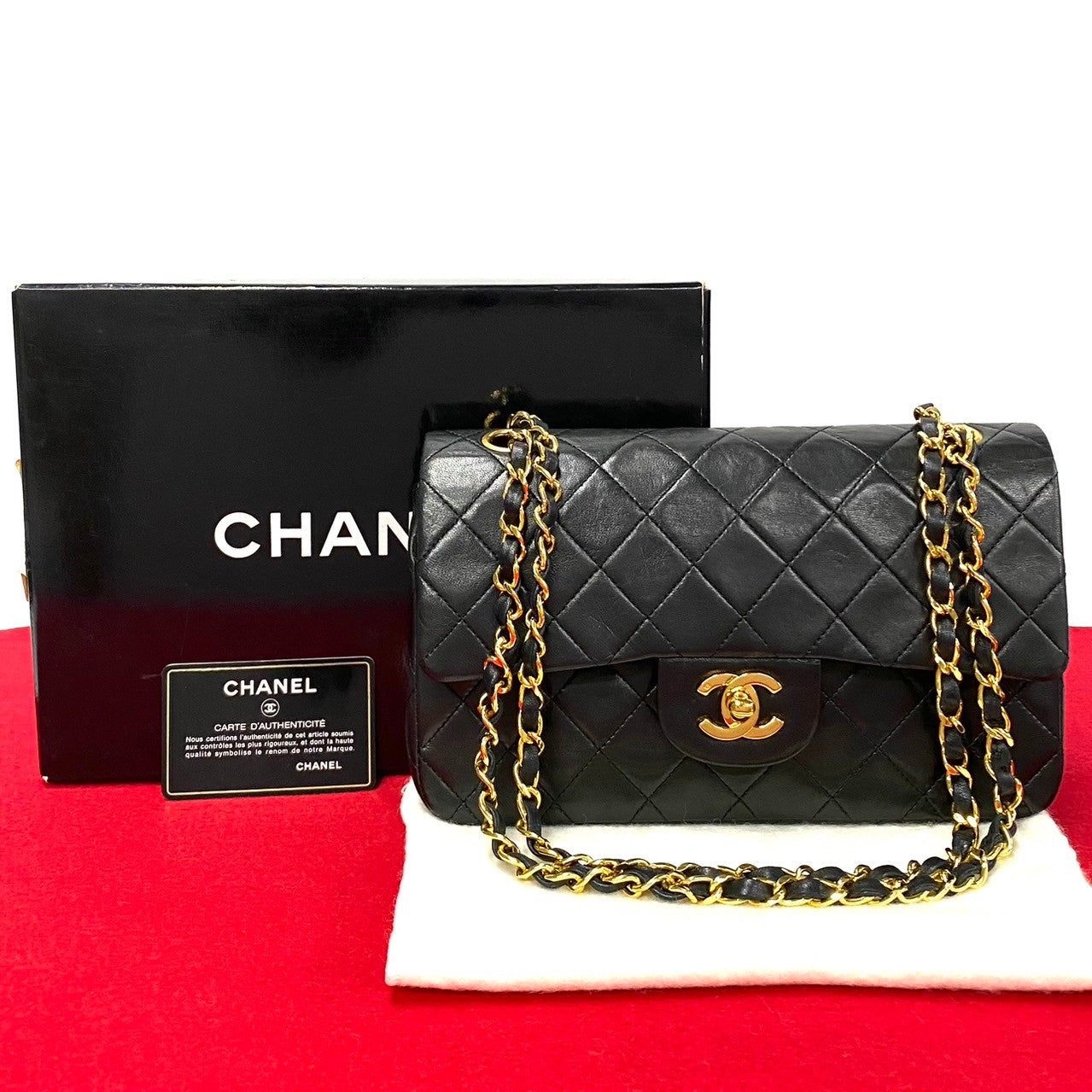 Chanel Classic Small Double Flap Bag  Leather Crossbody Bag in Good condition