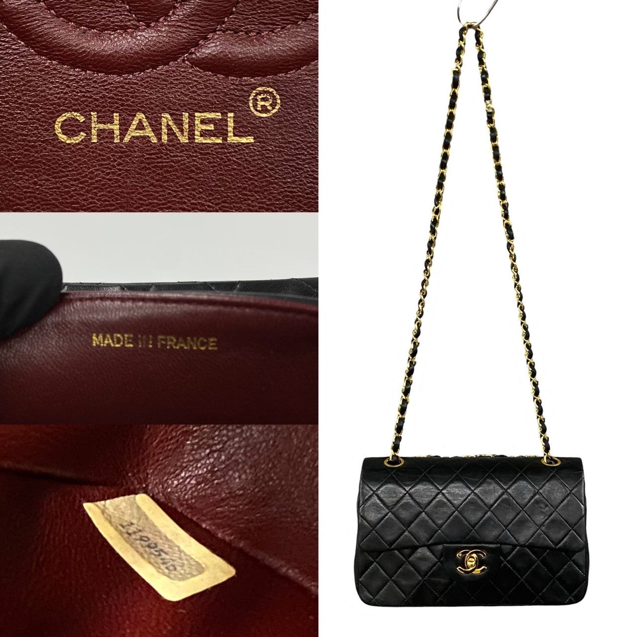 Chanel Classic Small Double Flap Bag  Leather Crossbody Bag in Good condition