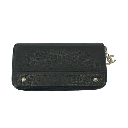 Chanel Caviar Skin Coco Mark Long Wallet 501881