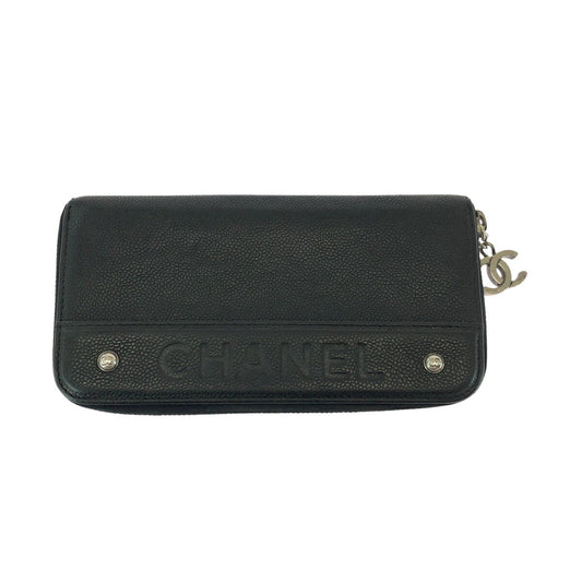 Chanel Caviar Skin Coco Mark Long Wallet 501881