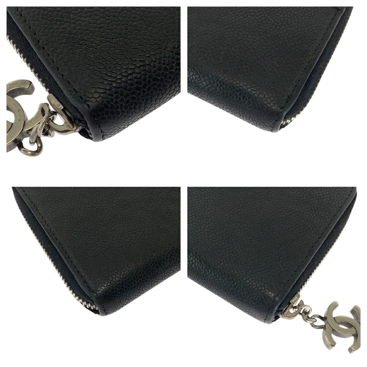 Chanel Caviar Skin Coco Mark Long Wallet 501881