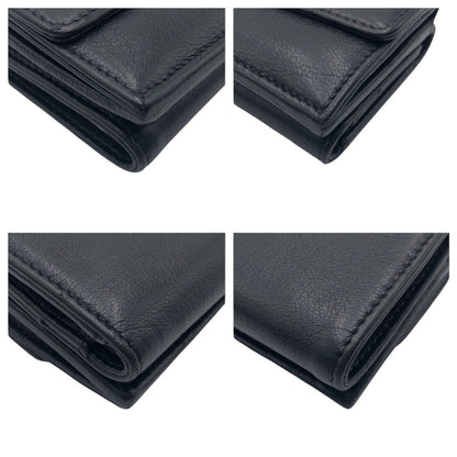 Chanel Coco Mark Leather Trifold Wallet
