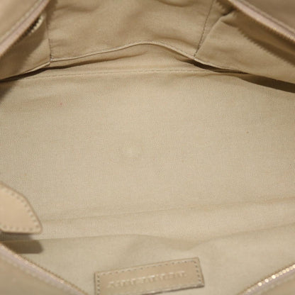 Burberry Nova Check Hand Bag Nylon Leather Beige Auth 50273
