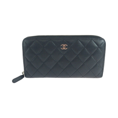 Chanel Coco Mark Matelasse Lambskin Long Wallet