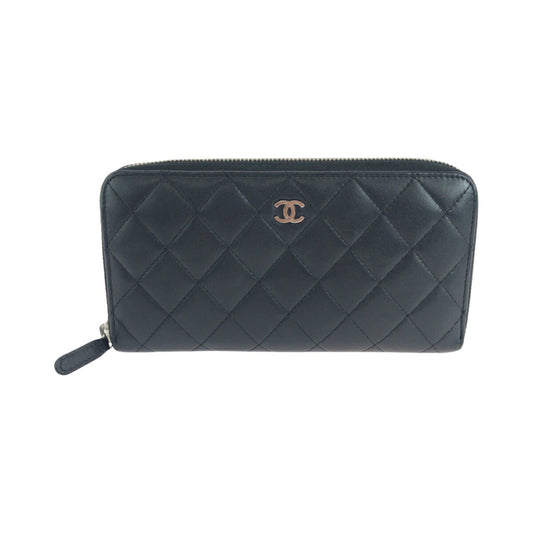 Chanel Coco Mark Matelasse Lambskin Long Wallet