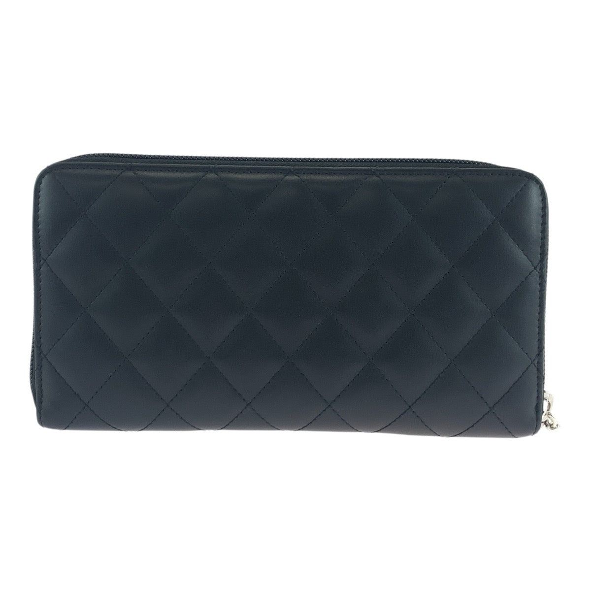 Chanel Cambon Line Coco Mark Leather Long Wallet