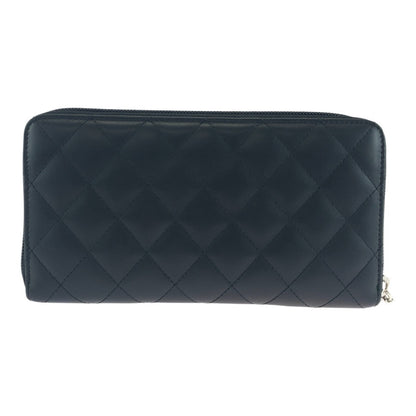 Chanel Cambon Line Coco Mark Leather Long Wallet