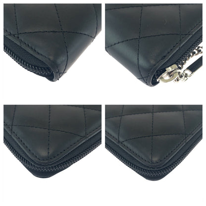 Chanel Cambon Line Coco Mark Leather Long Wallet