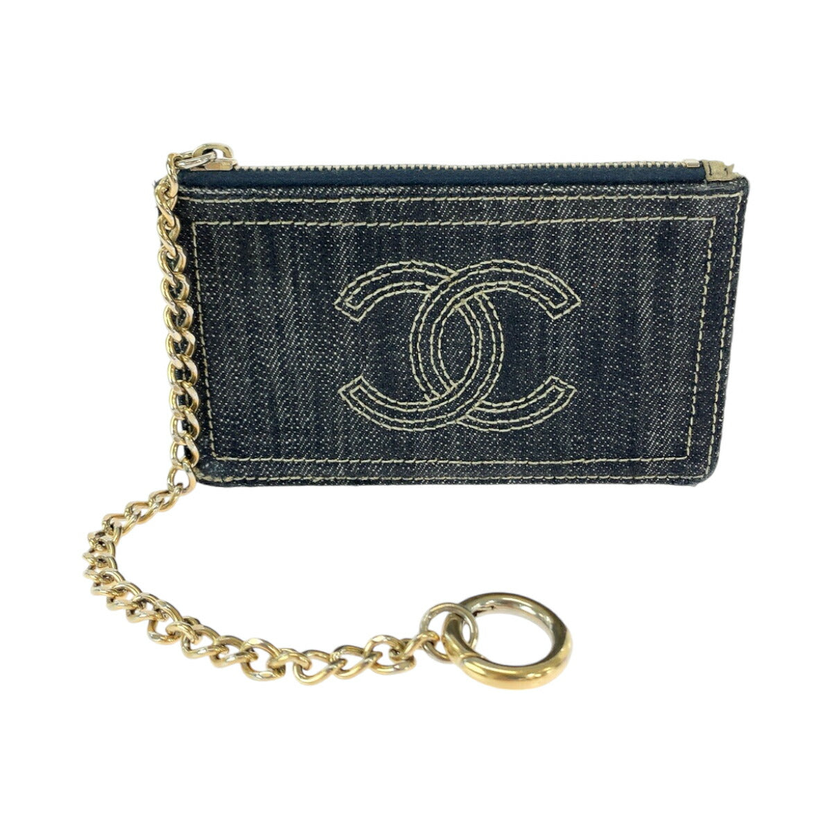 Chanel Coco Mark Sparkling Denim Coin Case