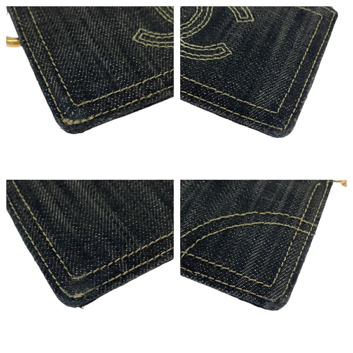 Chanel Coco Mark Sparkling Denim Coin Case