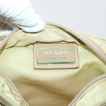 PRADA Shoulder Bag Nylon Beige Auth 50397