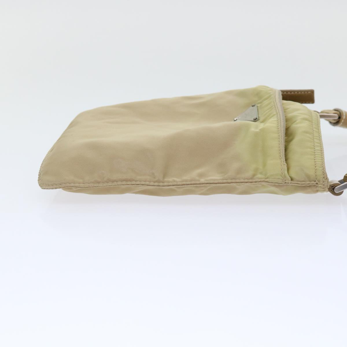 PRADA Shoulder Bag Nylon Beige Auth 50397