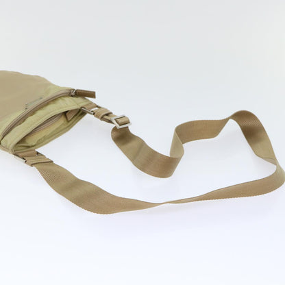 PRADA Shoulder Bag Nylon Beige Auth 50397