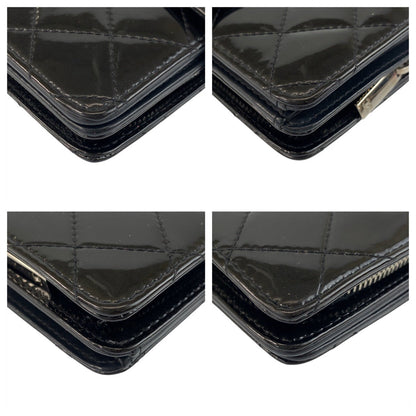 Chanel Brilliant Matelasse Patent Leather Compact Wallet
