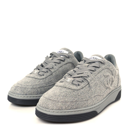 Wool Mixed Fibers Womens CC Sneakers 36 Light Grey