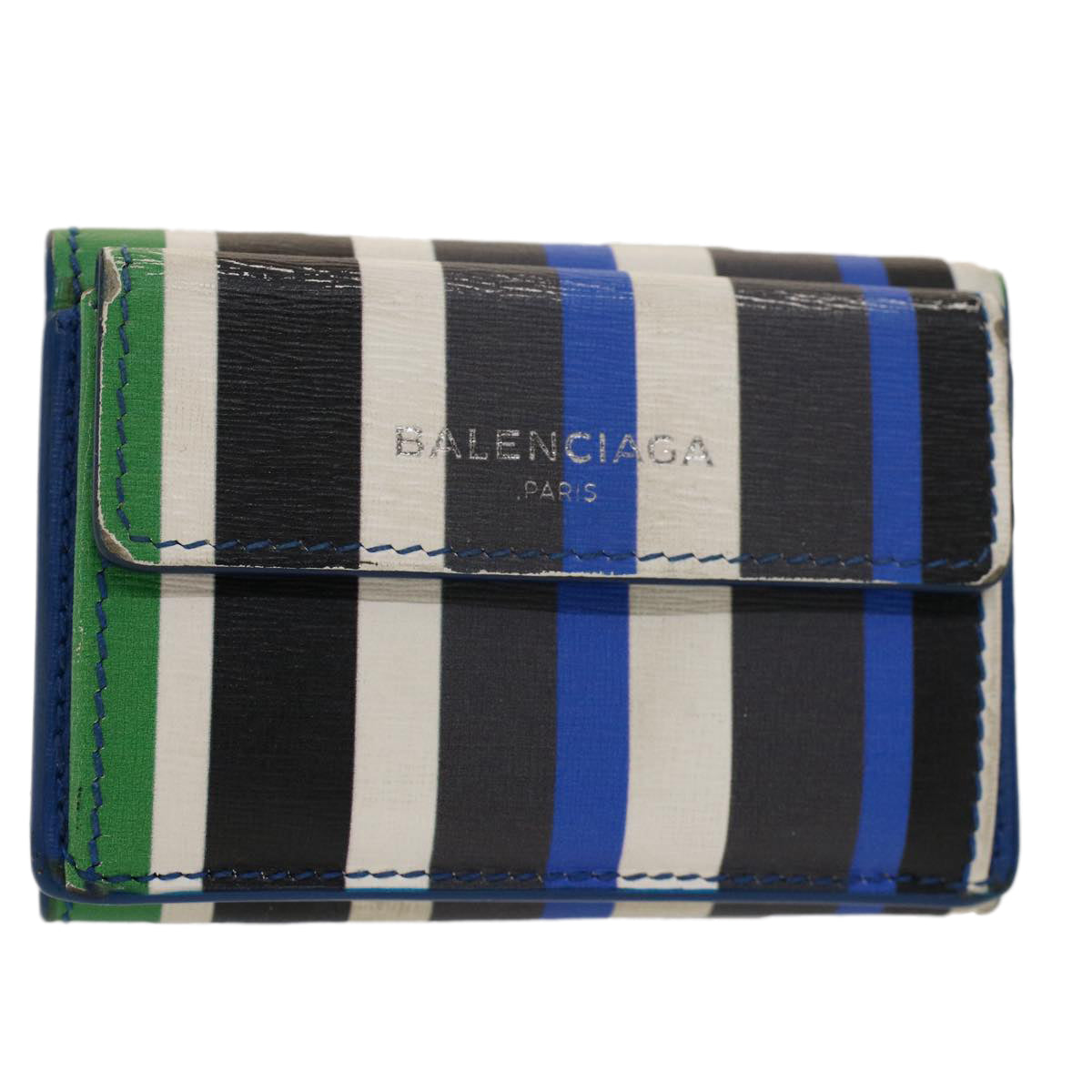 Balenciaga Coin Purse Leather Multicolor Auth 50842