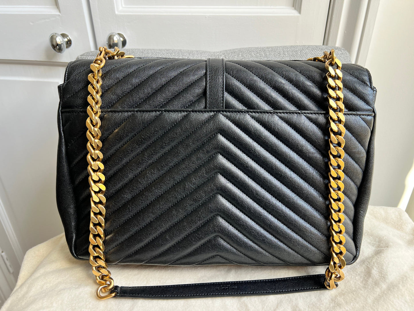 Yves Saint Laurent (YSL) Large College in Black