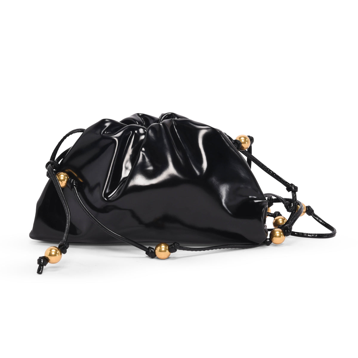 Bottega Veneta Black Brushed Calfskin Mini Pouch