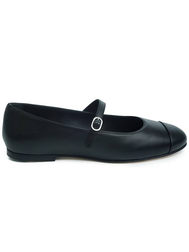 Mary Jane Lambskin Ballerina Flat Black Chanel