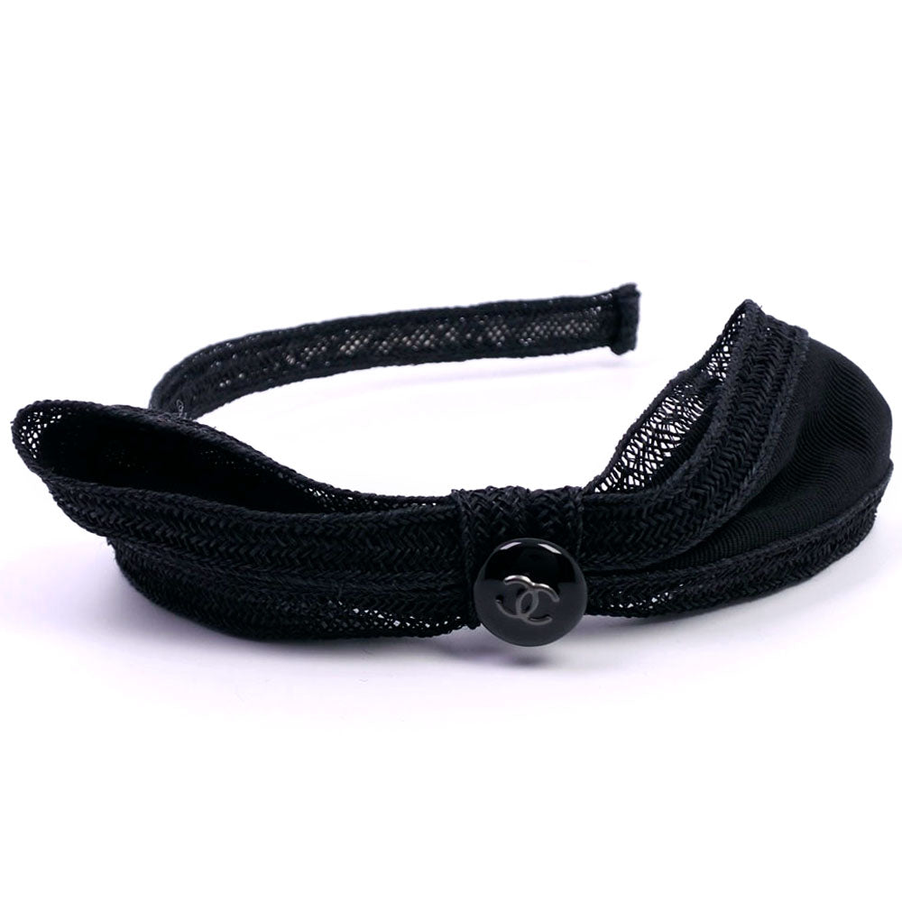 CHANEL Other accessories straw black Katyusha Women Used