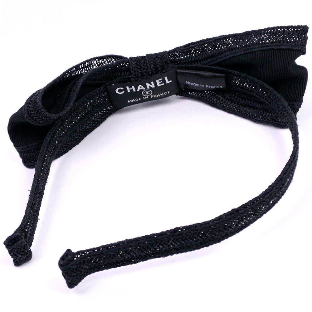 CHANEL Other accessories straw black Katyusha Women Used