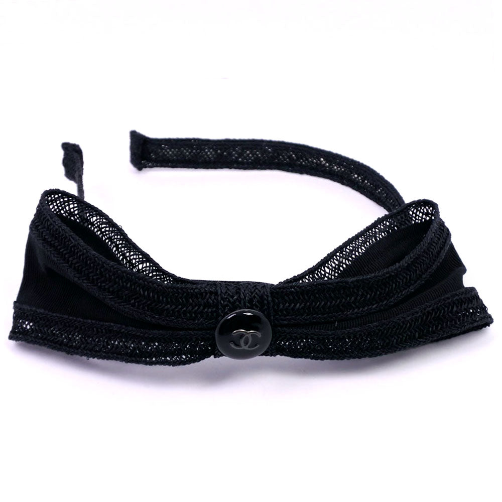 CHANEL Other accessories straw black Katyusha Women Used