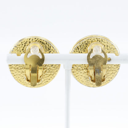 CHANEL Earring Plated Gold Red/gold Women Used