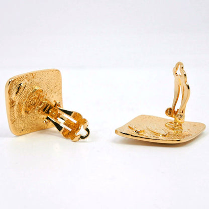 CHANEL Earring Plated Gold gold COCO Mark Women Used