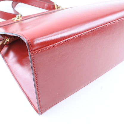 CELINE Handbag Calfskin Red Women Used