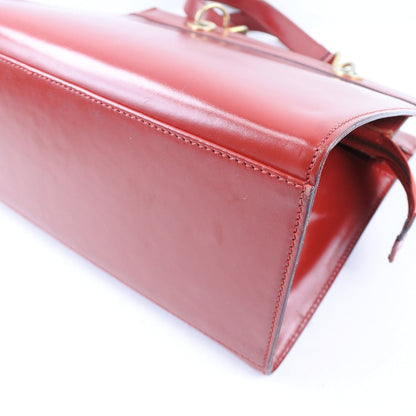 CELINE Handbag Calfskin Red Women Used