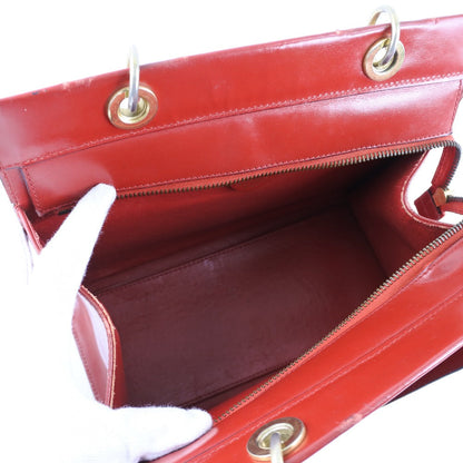 CELINE Handbag Calfskin Red Women Used
