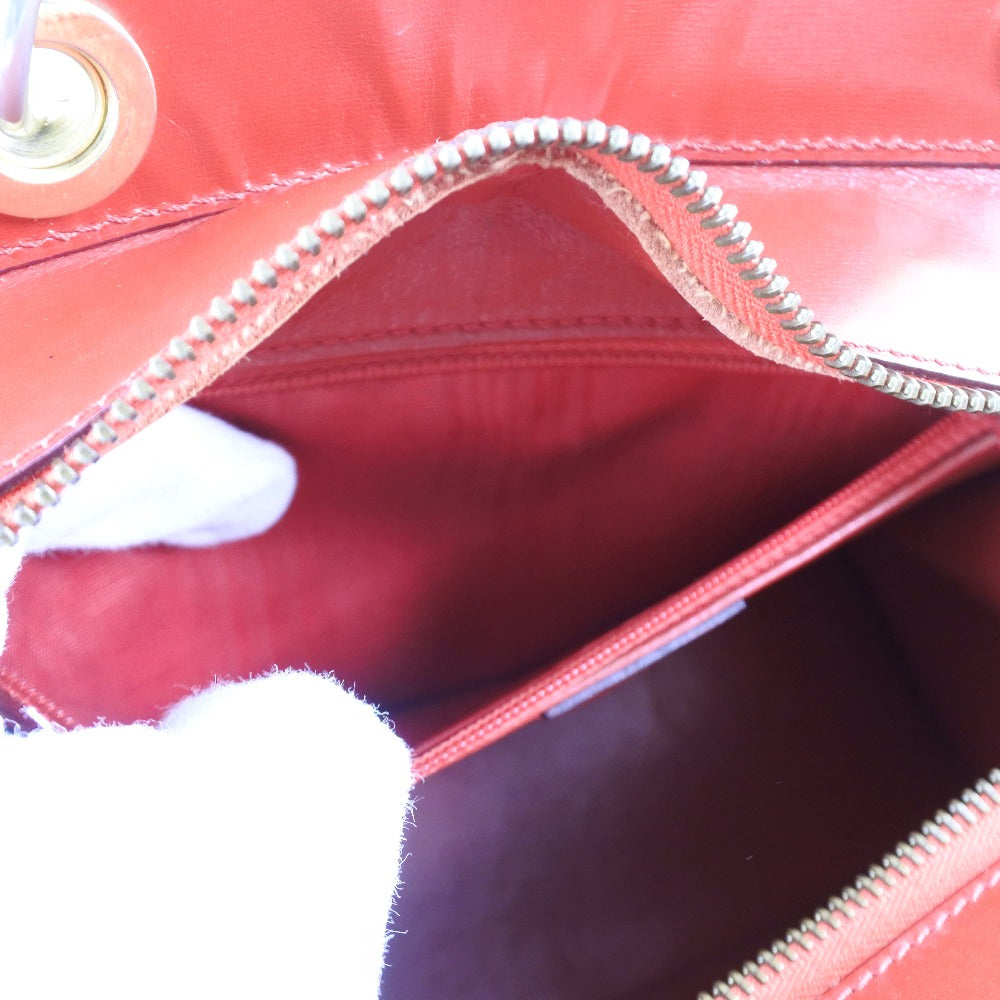 CELINE Handbag Calfskin Red Women Used