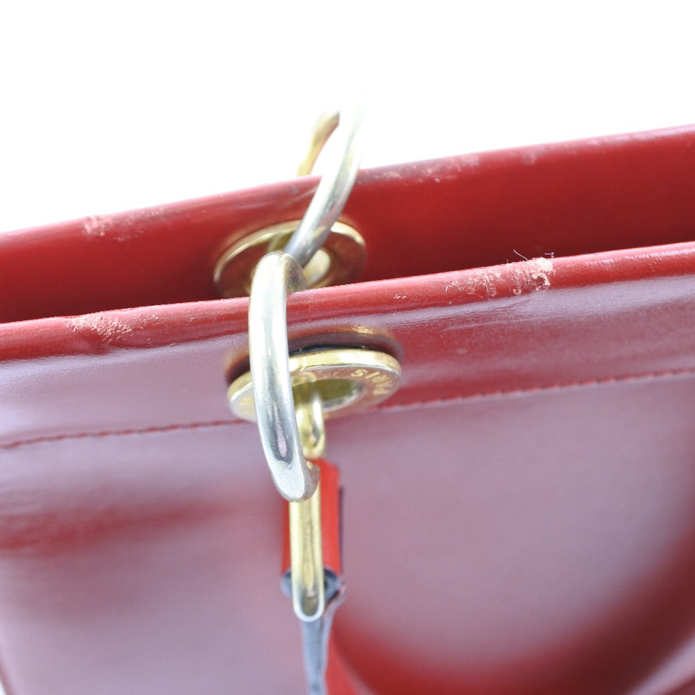 CELINE Handbag Calfskin Red Women Used
