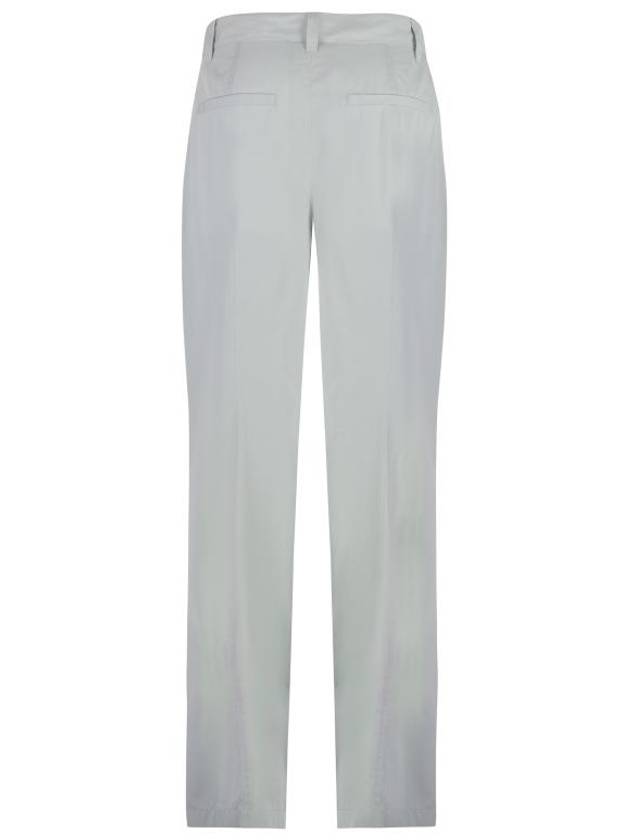 Luxury Bottega Veneta Cotton Silk Wide Leg Slacks Cloud