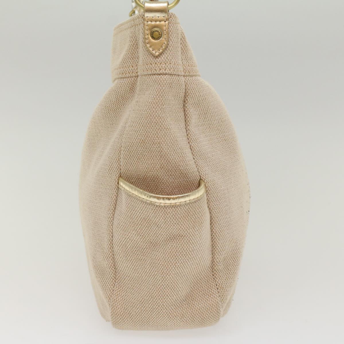 Burberry Blue Label Shoulder Bag Canvas Beige Auth 51700