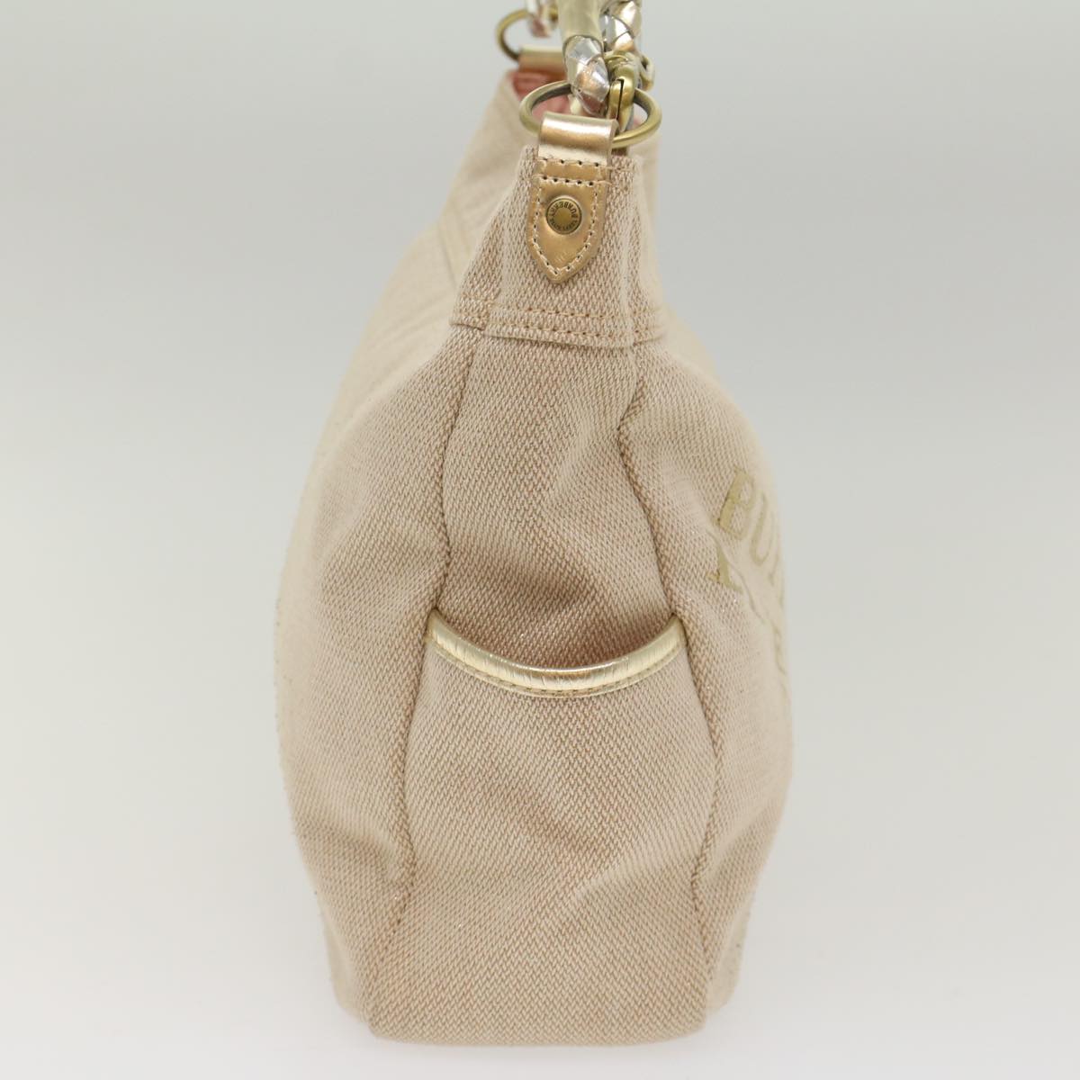 Burberry Blue Label Shoulder Bag Canvas Beige Auth 51700
