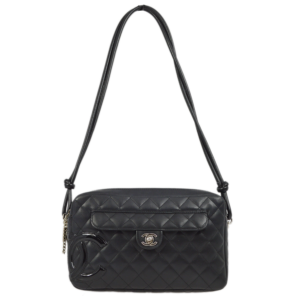 Chanel Black Calfskin Cambon Ligne Camera Bag Large