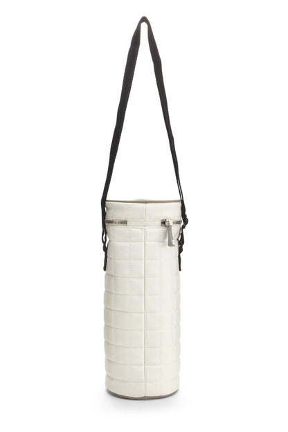 Chanel,  White Nylon Sportline Bottle Holder, White