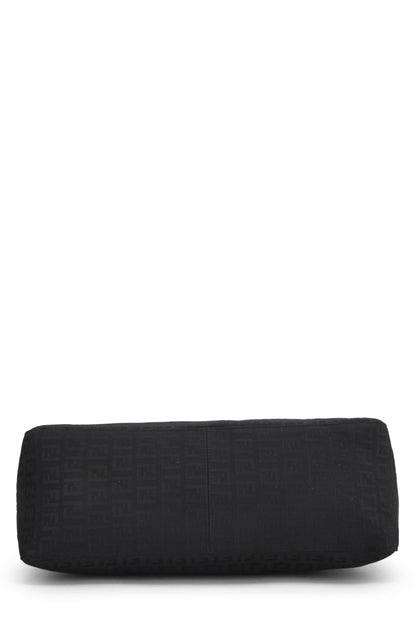 Fendi,  Black Zucchino Canvas Tote Small, Black