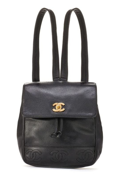 CHANEL,  Black Caviar 3 'CC' Backpack Medium, Black