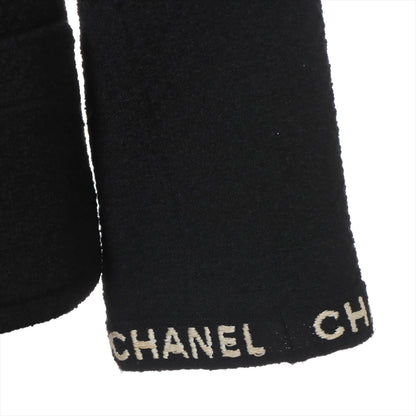 Chanel Coconut Button 95A Wool  Nylon Jacket 38  Black P05747V04386 Twid Logo Stitching